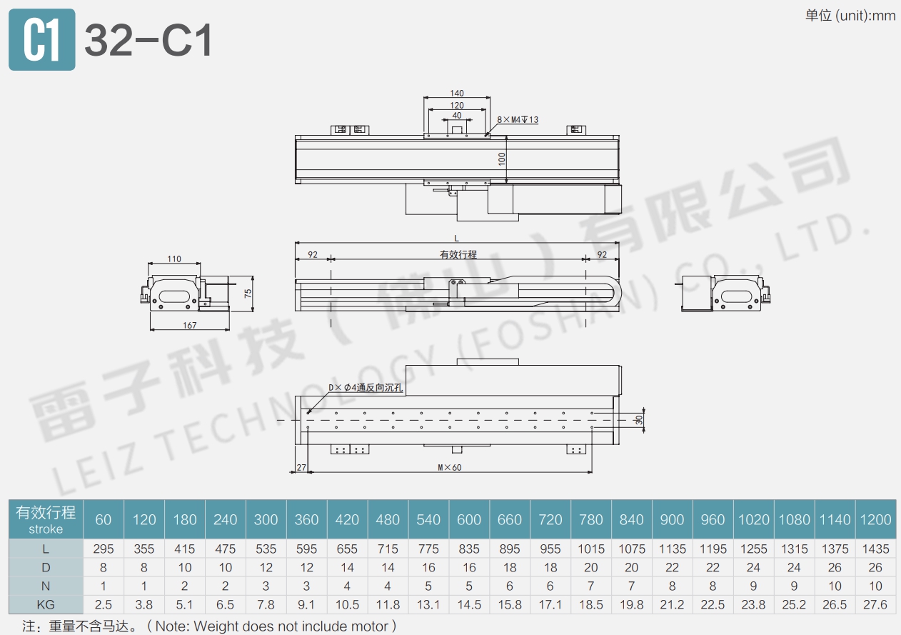 直線電機尺寸 直線電機尺寸