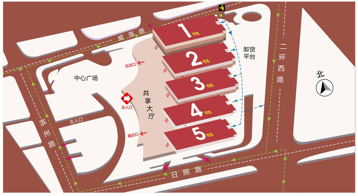山東國際會展中心分布圖 山東國際會展中心分布圖